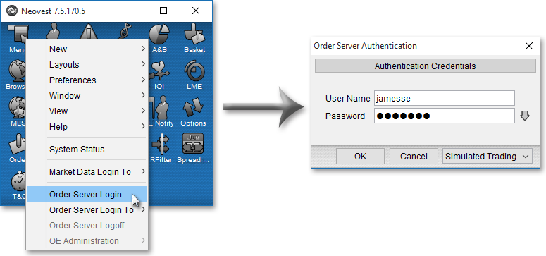 access order server authentication