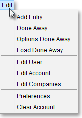 edit drop-down menu