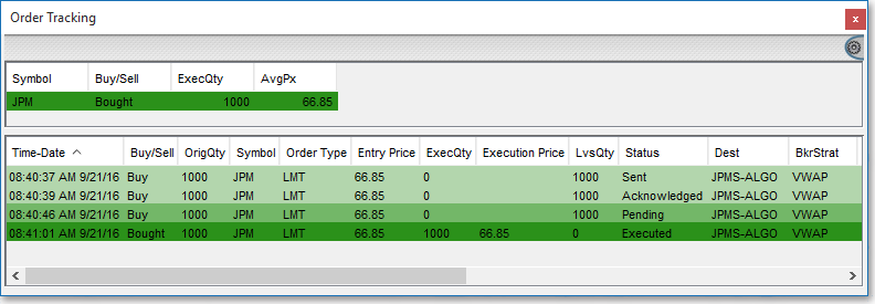 order tracking window