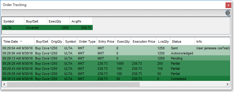 order tracking