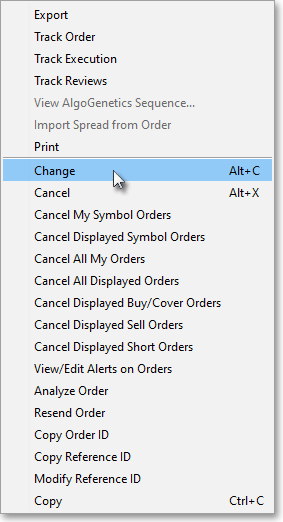 change order window