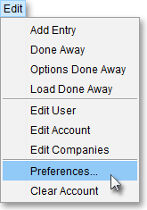 preferences select