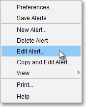 select edit alert