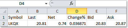 DDE formula example