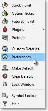 select preferences