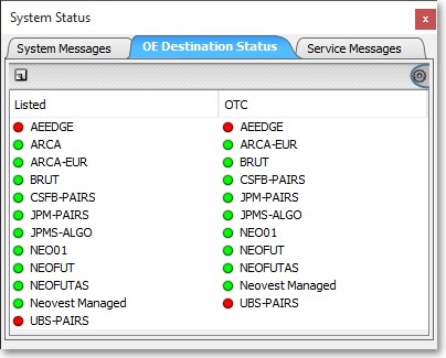 oe destination status