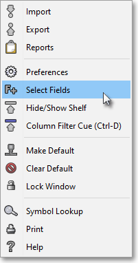 select fields