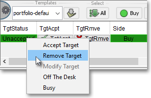 select cancel target