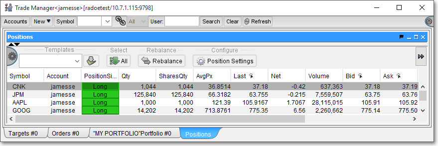 positions tab